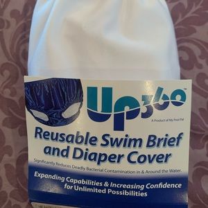 Youth Sz 8-10 Reusable Swim Brief Diaper Cover Fits 59-74 lbs Unisex NIP